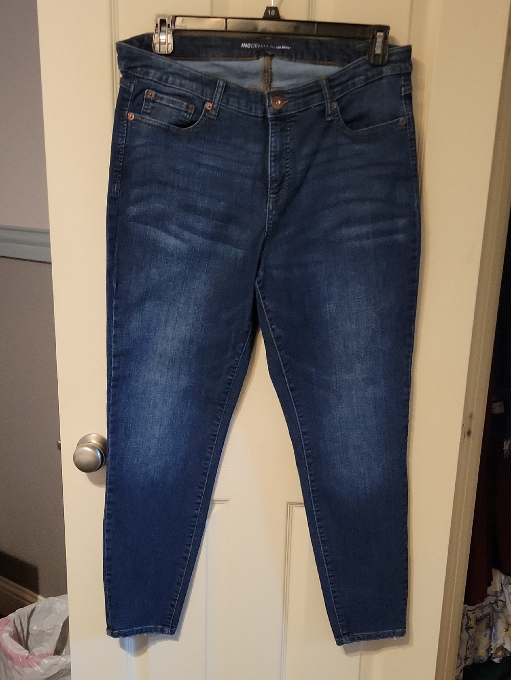INC International Concepts Dark Indigo Skinny Jeans
